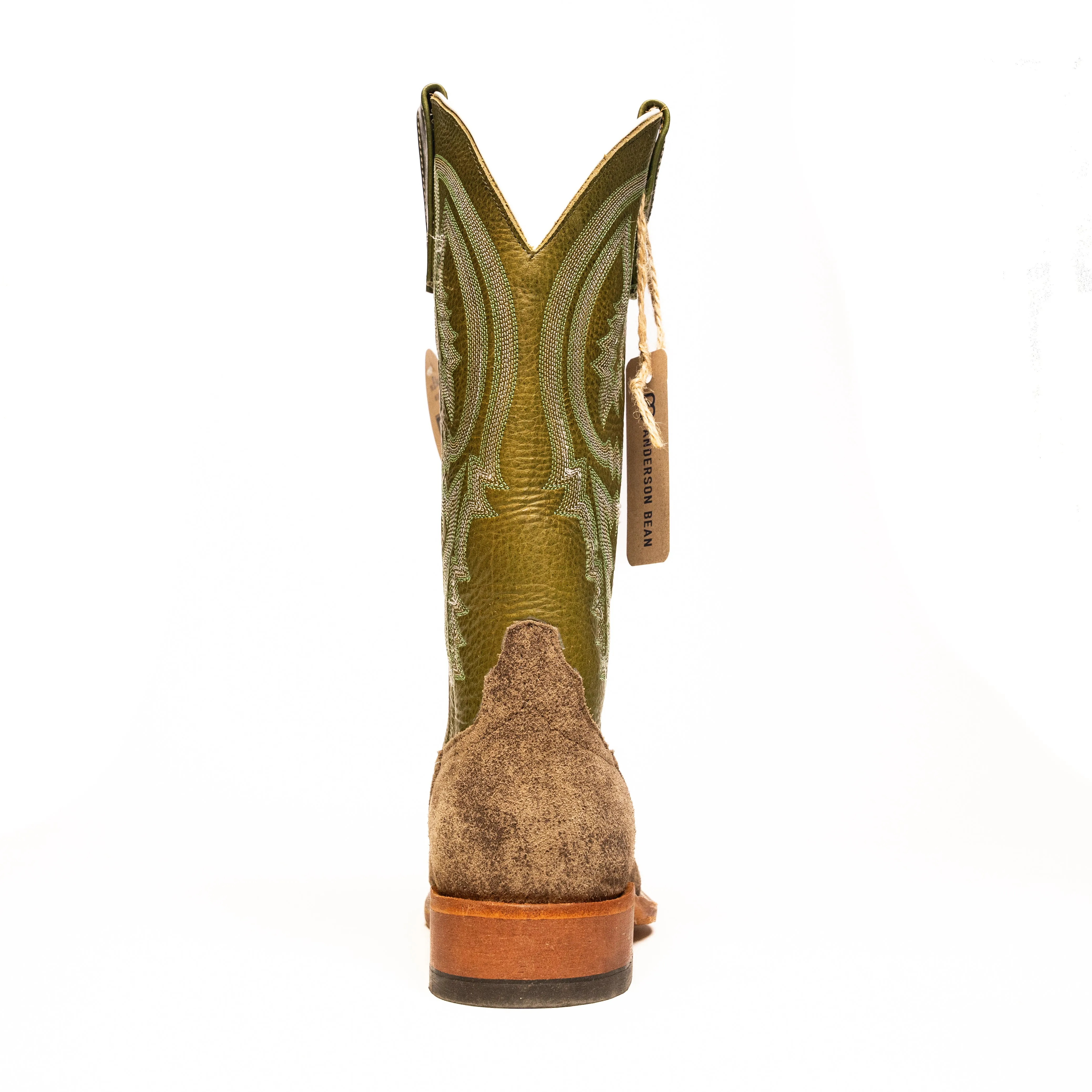 Anderson Bean Suede Bison with Jade Navajo Top