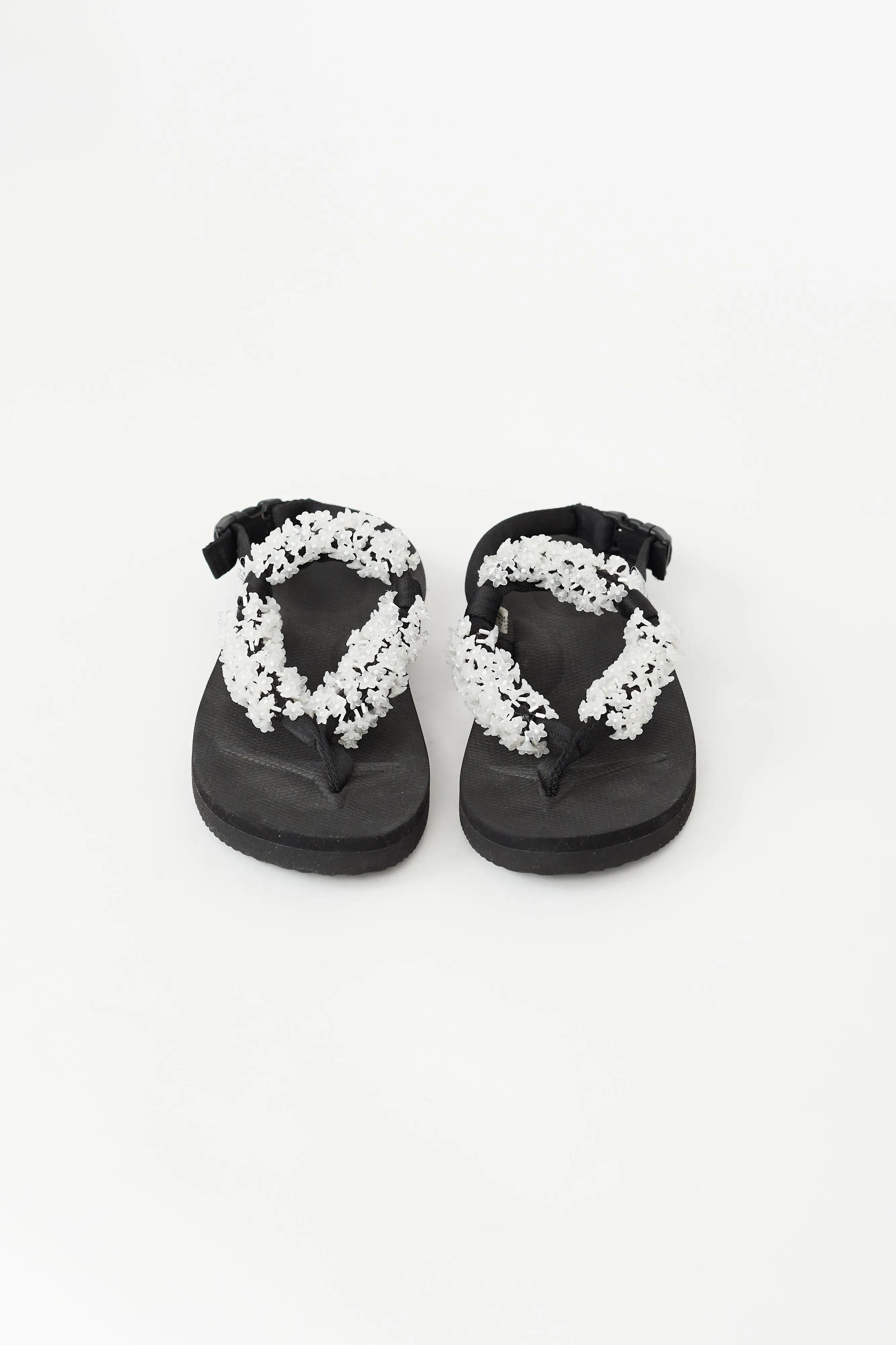 Black Beaded Strappy Sandal