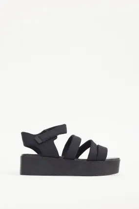Black Bonnie Flatform Sandal
