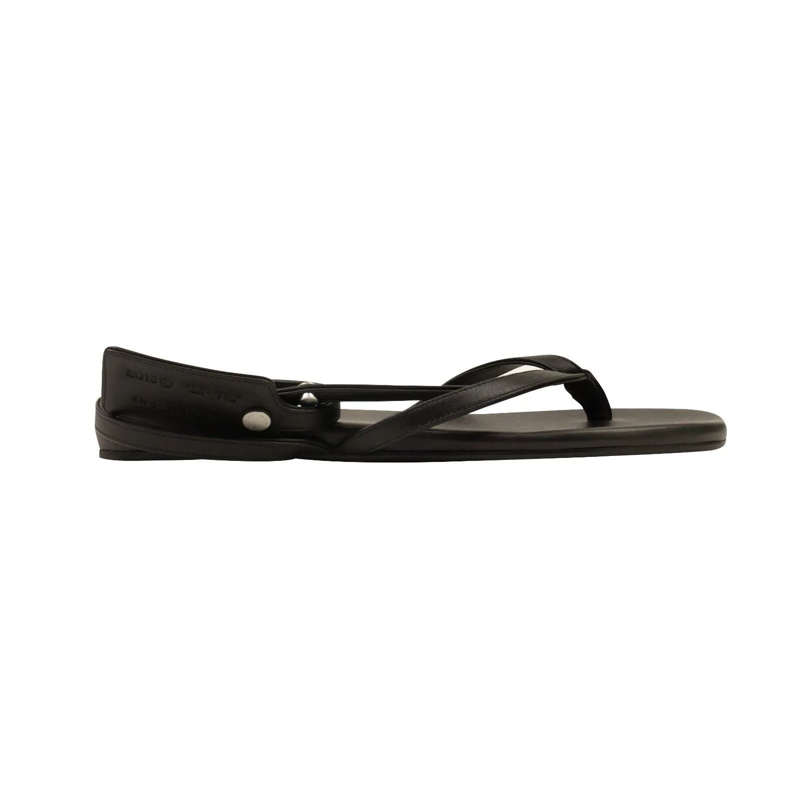 Black Zip Tie Flat Sandals