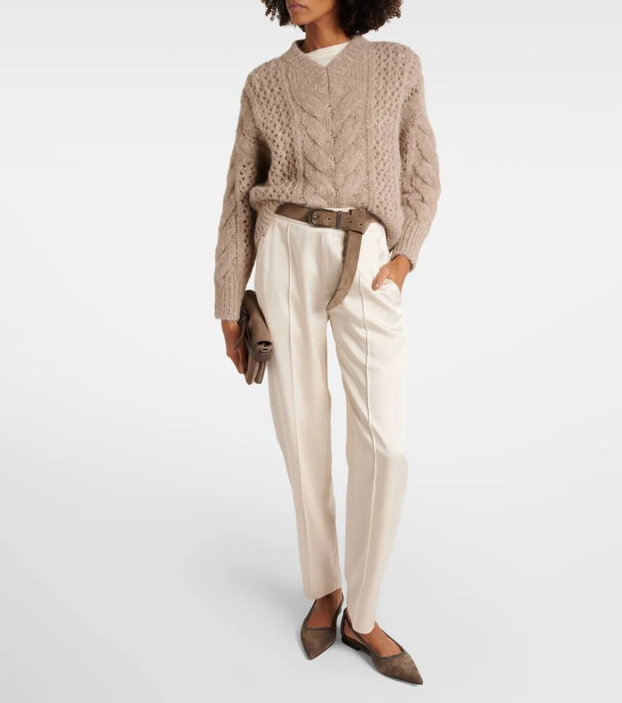 Brunello Cucinelli Monili suede ballet flats