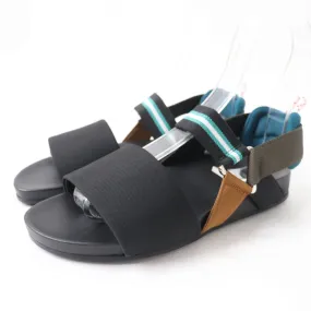 Fendi Backstrap Flat Sandals Black Size 35