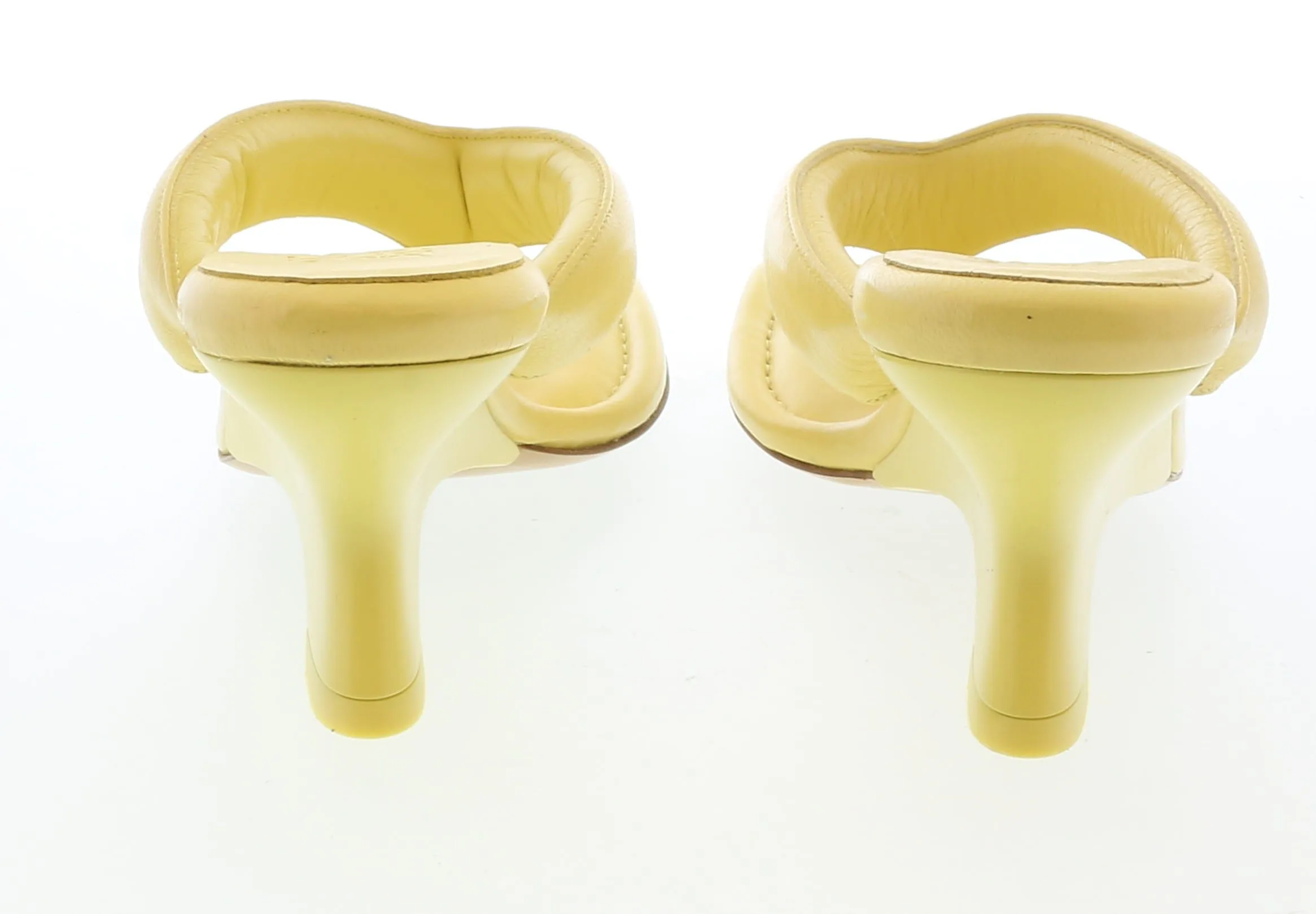 Gia Borghini Butter Yellow Thonge Mule with Wedge