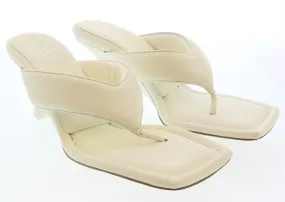 Gia Borghini Ivory Thonge Mule with Wedge