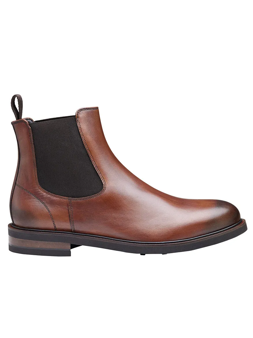 J & M Collection Hartley Chelsea Boot in Brown Italian Calfskin