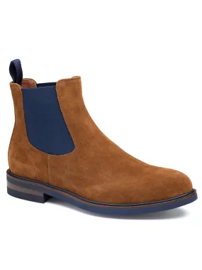 J & M Collection Hartley Chelsea Boot in Snuff Italian Suede