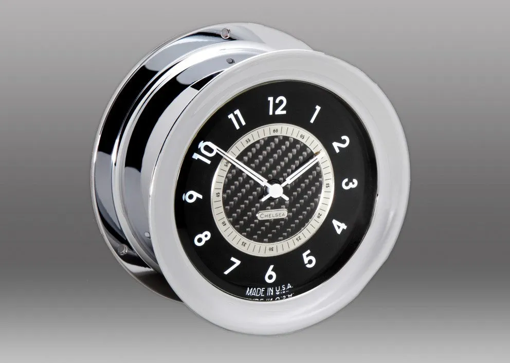 Nickel Carbon Fiber 12 Hour Clock