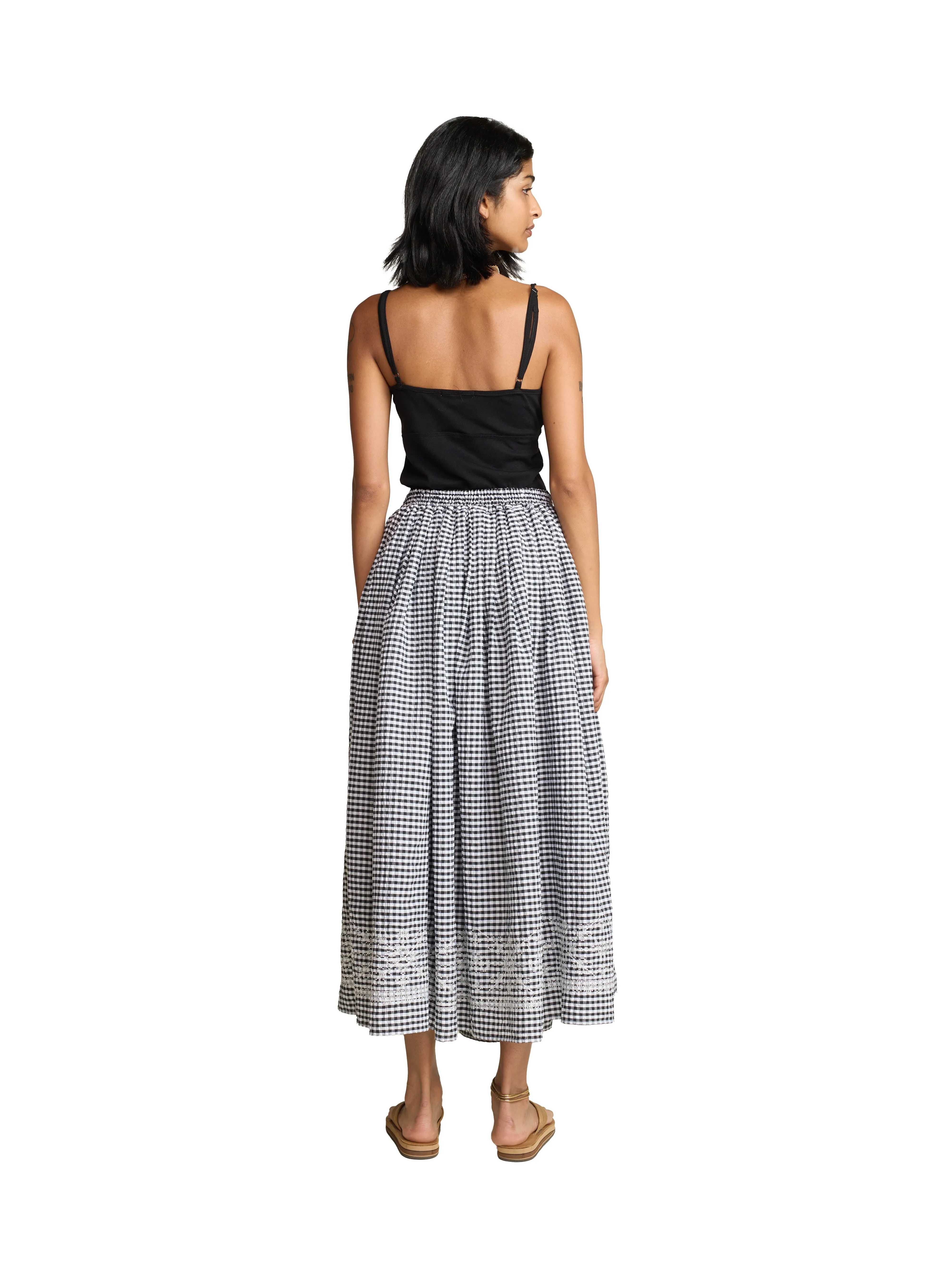 Penny Gingham Midi Skirt