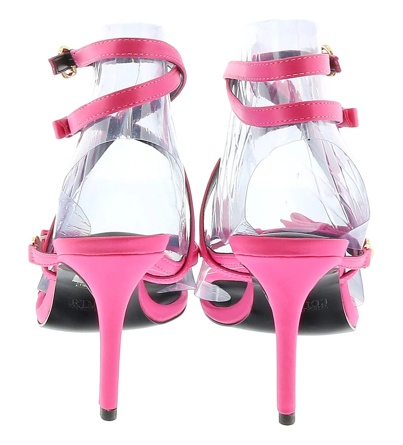 Versace Jeans Couture Hot Pink Bow Fashion Strappy High Heel Sandals-